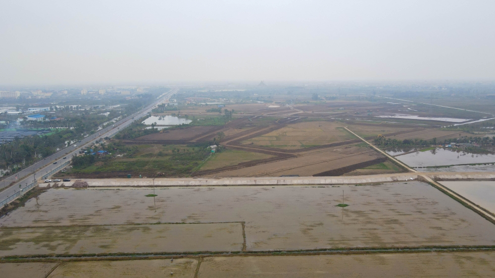 Dự án Vinhomes Dương Kinh Kiến Thụy đang trong quá trình san lấp mặt bằng