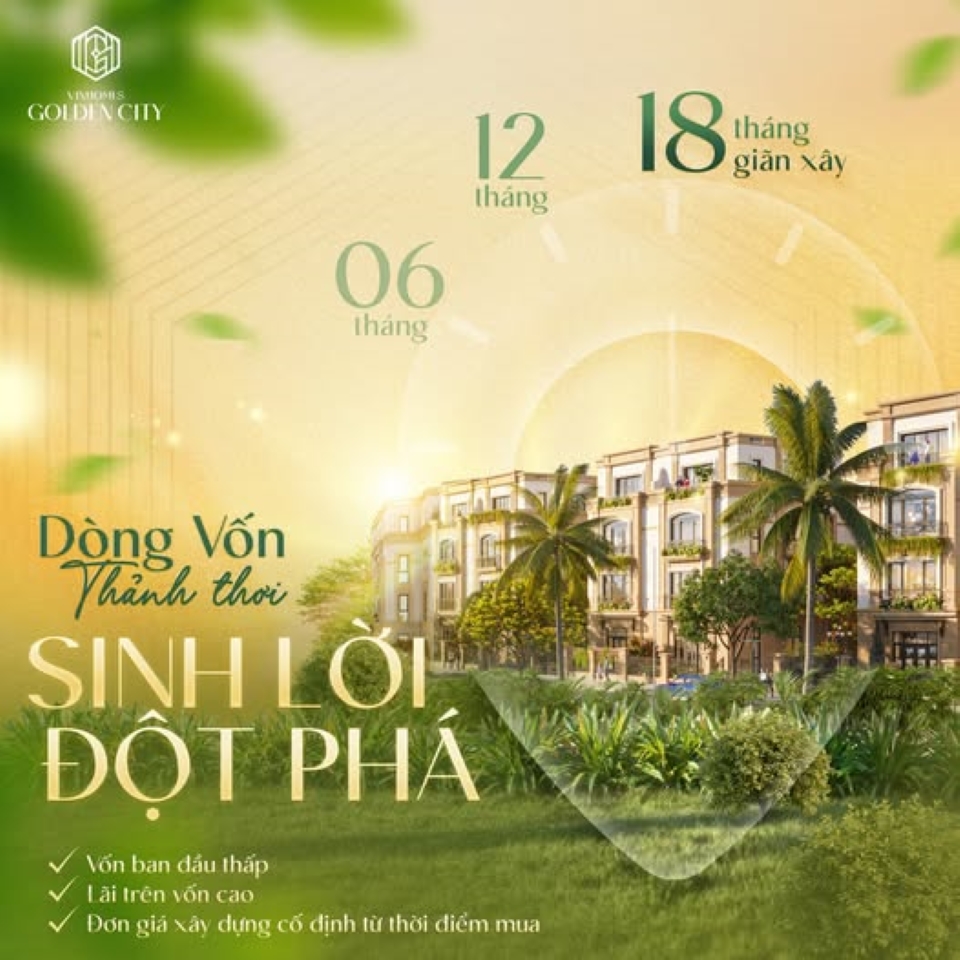 Bất động sản giãn xây tại Vinhomes Dương Kinh Hải Phòng tạo hiệu quả lợi nhuận trên vốn đầu tư