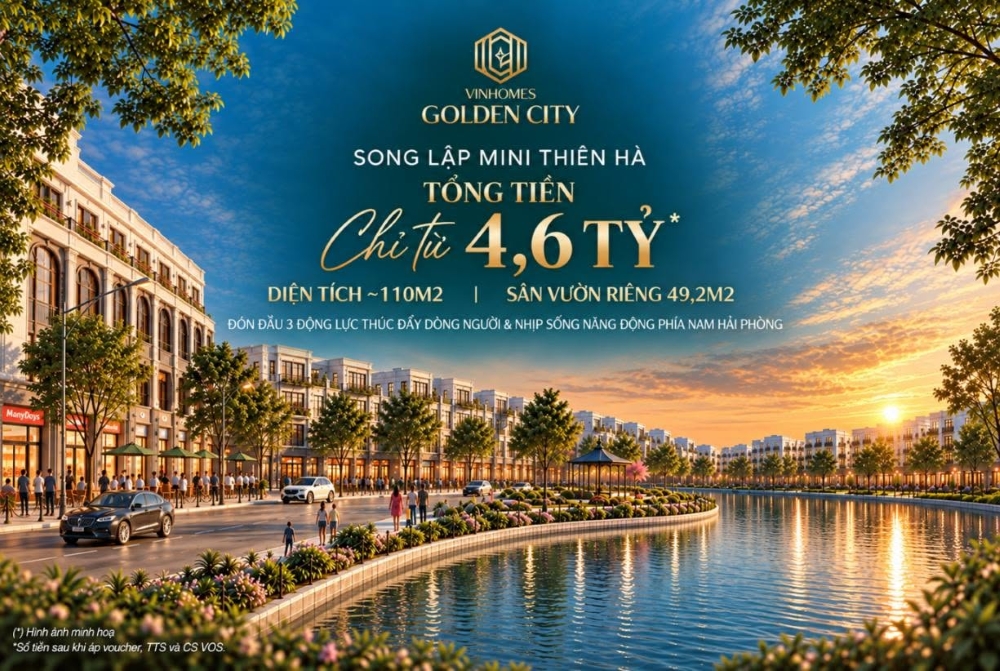 Song lập mini Thiên Hà tại Vinhomes Golden City: Mức vốn từ 4,6 tỷ và bài toán an cư phía Nam Hải Phòng
